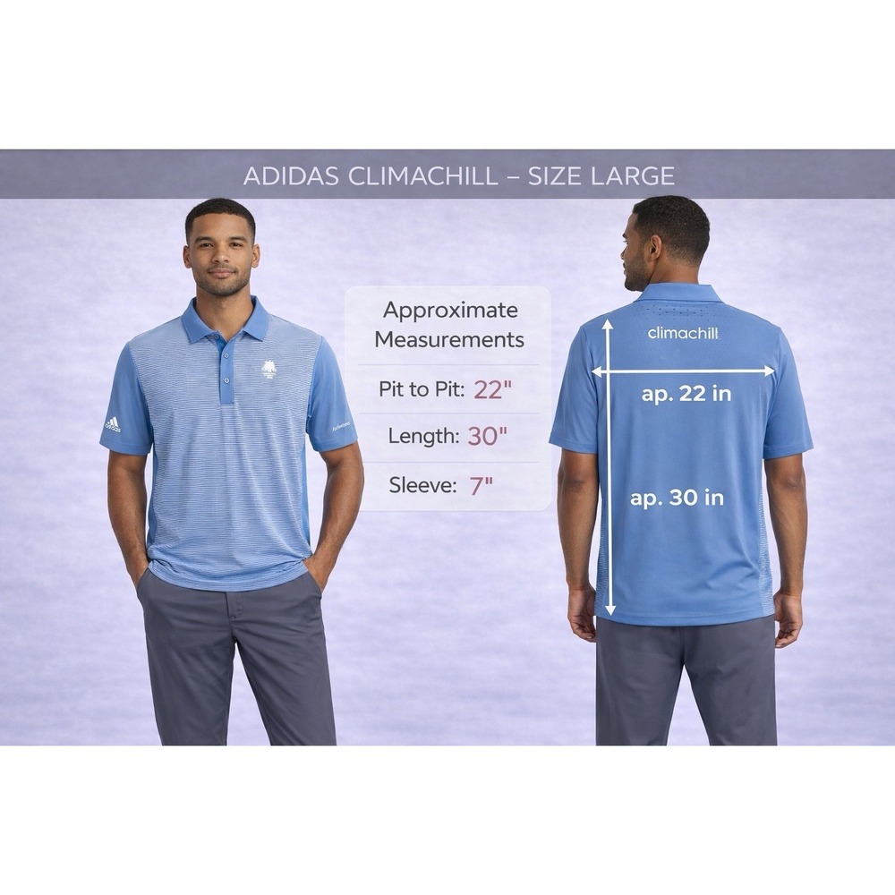 ADIDAS CLIMACHILL‎ GOLF POLO – SIZE LARGE